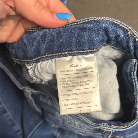 KanCan Flare Blue Frayed Hem Women Jeans - Picture 4 of 9